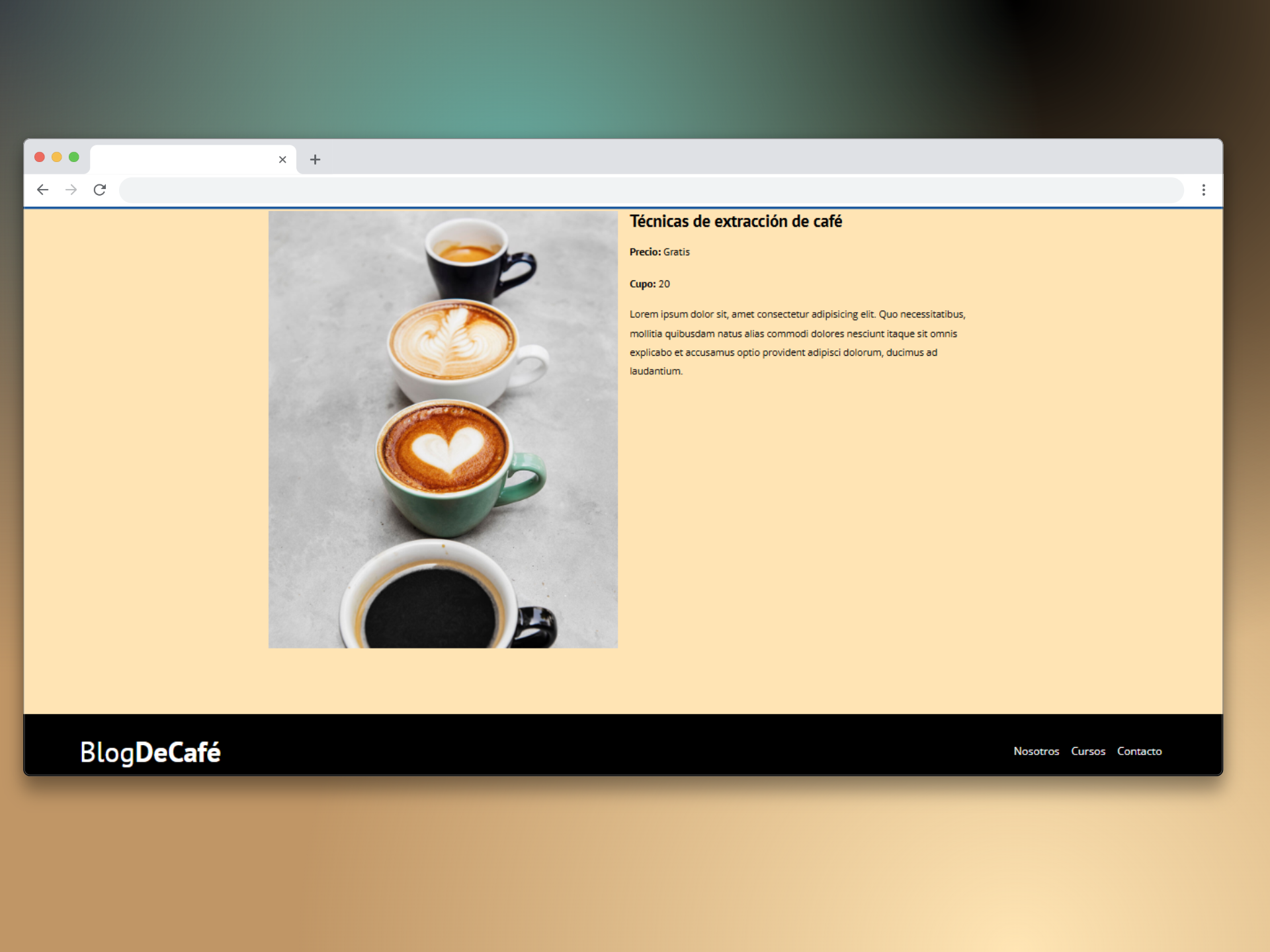 Coffee Blog Screenshot 2
