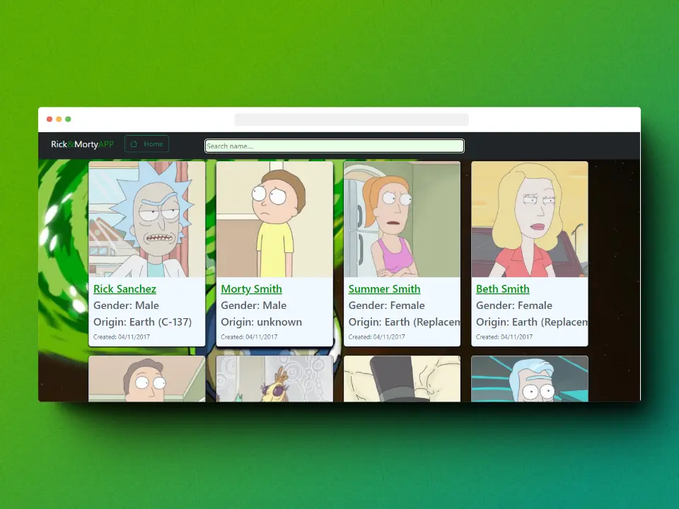 Rick & Morty Api Rest Screenshot 1